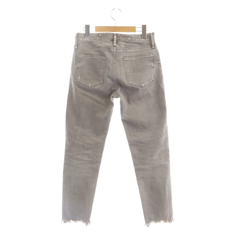 美品】アッパーハイツ デニムパンツ ダメージ加工 グレー