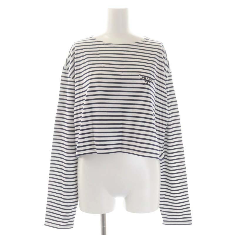 プラダ PRADA 22SS 長袖 ストライプ ジャージー Tシャツ カットソー  