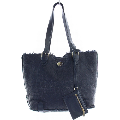 トリーバーチ TORY BURCH エラパテントレザー ボア トートバッグ 