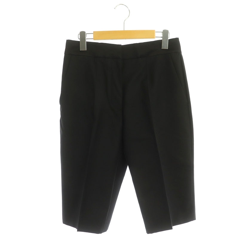 プラダ PRADA タックショートパンツ ハーフパンツ ボタンフライ 38 黒