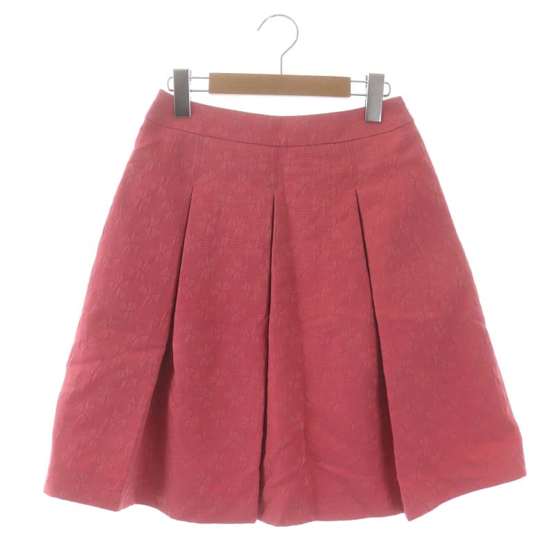 エムズグレイシー リバーシブルフレアースカート 217622 40 レッド  