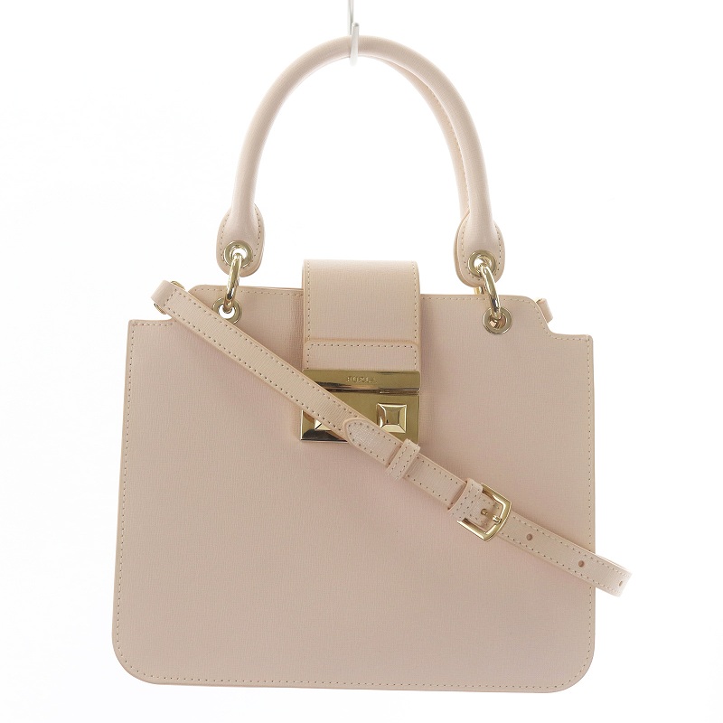 フルラ バッグ FURLA レザー ムーン ロゴ チェーン 斜めがけ 2way ショルダー ハンド バッグ コニャック WB00356