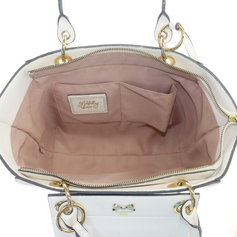 ⭐️新品未使用⭐️レザレクション⭐️キウィ プチ⭐️オーシャンホワイト⭐️ サマンサベガ Samantha Vega 2WAY ハンドバッグ ショルダー