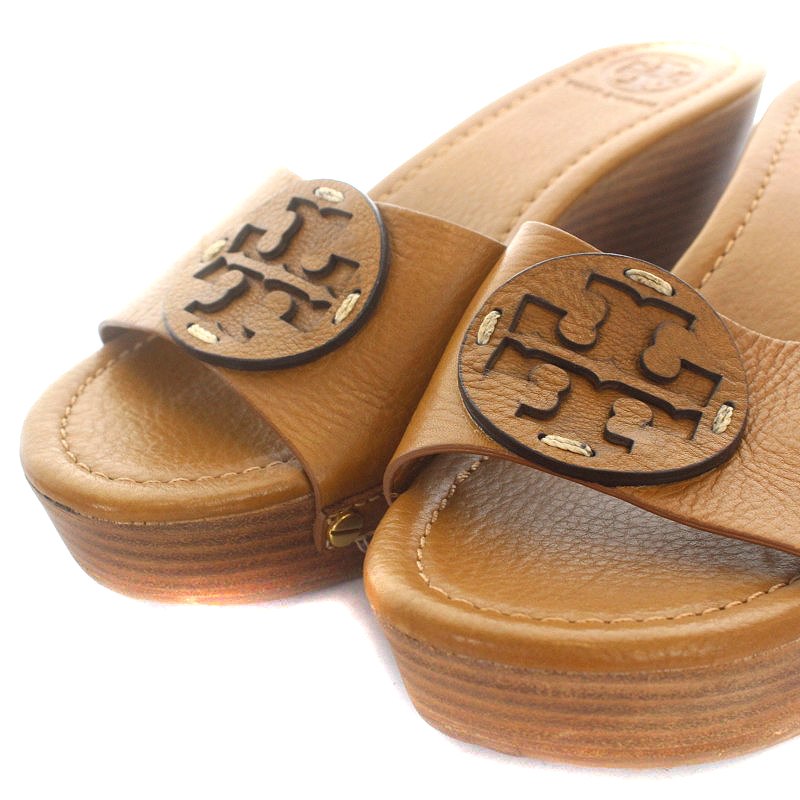 トリーバーチ TORY BURCH サンダル ウェッジソール レザー 7.5 24.5cm