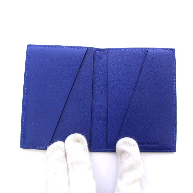 CELINE 名刺入れ セリーヌ CELINE カードケース 名刺入れ バイカラー レザー 青 ブルー