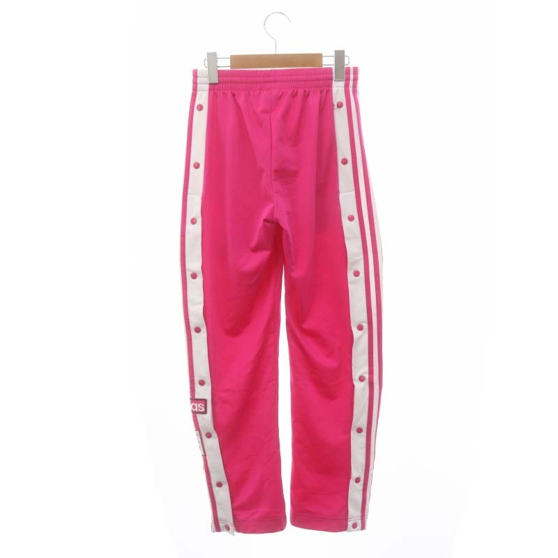 adidas ピンク ボタン付きジャージパンツ