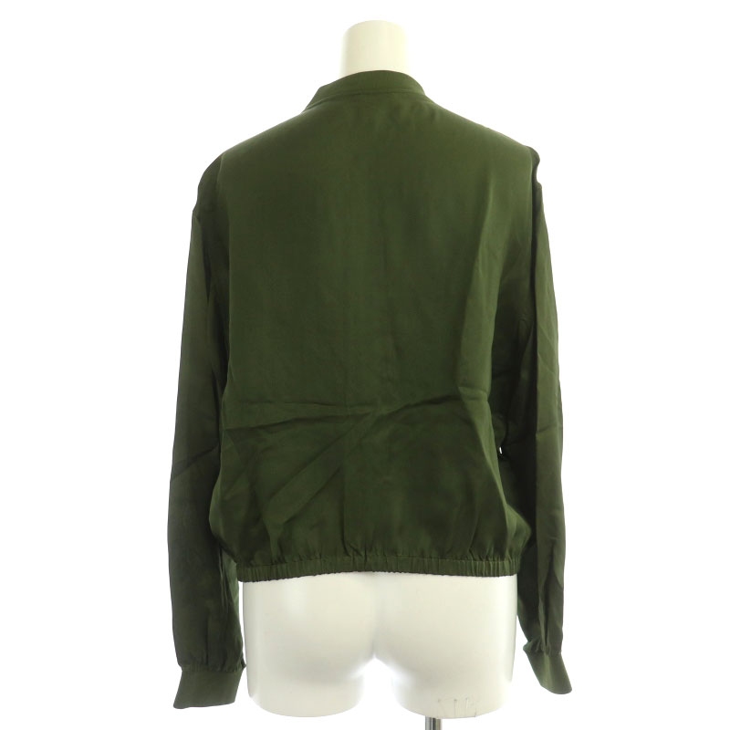 セオリー theory 21SS TWILL COMBO ZIP BOMBER ジャケット ノーカラー  