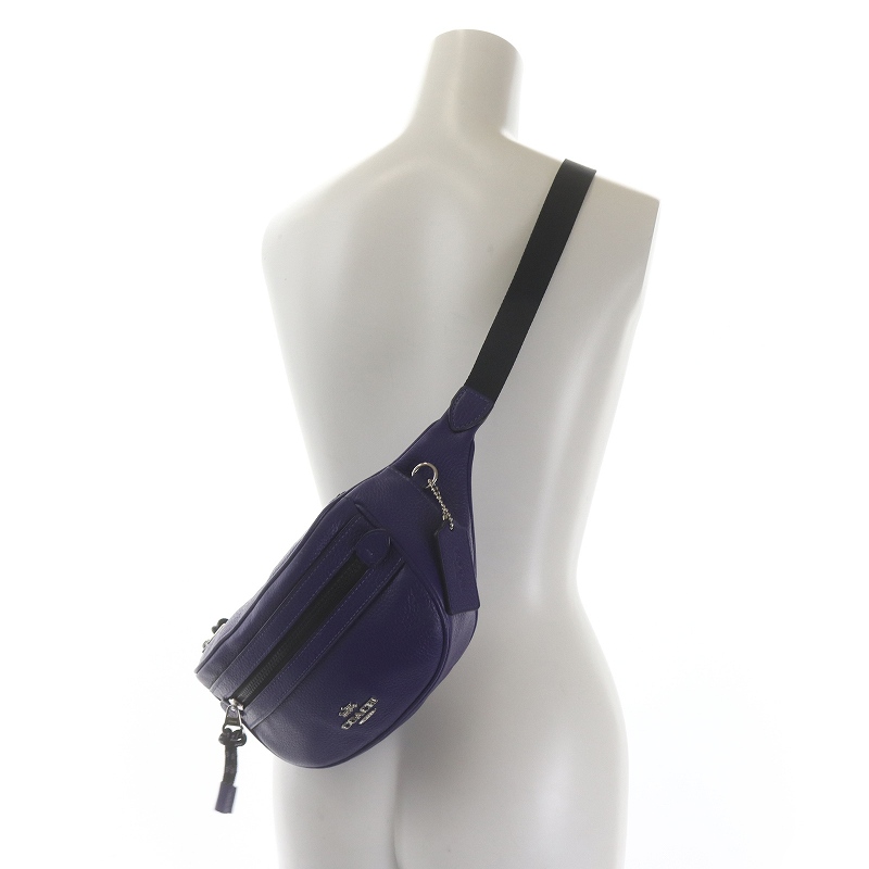 コーチ COACH ウエストバッグ ボディバッグ レザー ロゴ