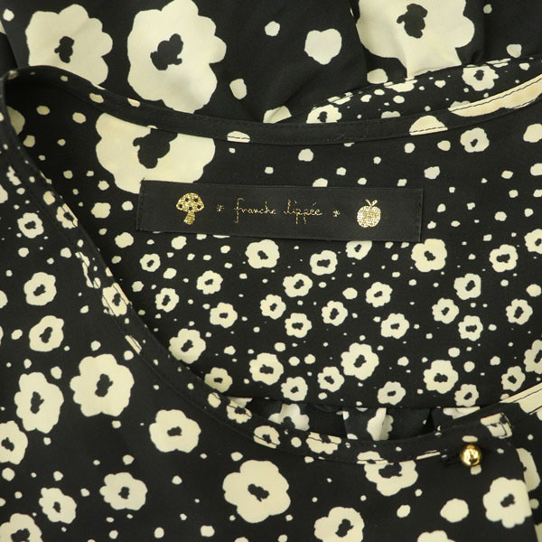 フランシュリッペ franche lippee Black 花柄 ワンピース ミニ  