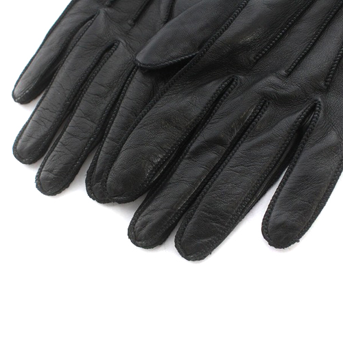ボッテガヴェネタ BOTTEGA VENETA レザーグローブ 手袋 65 黒 ブラック  