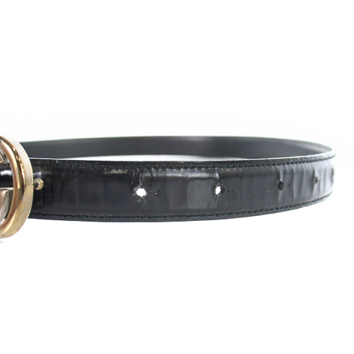 グッチ GUCCI GG インターロッキング レザー ベルト 75・30 黒