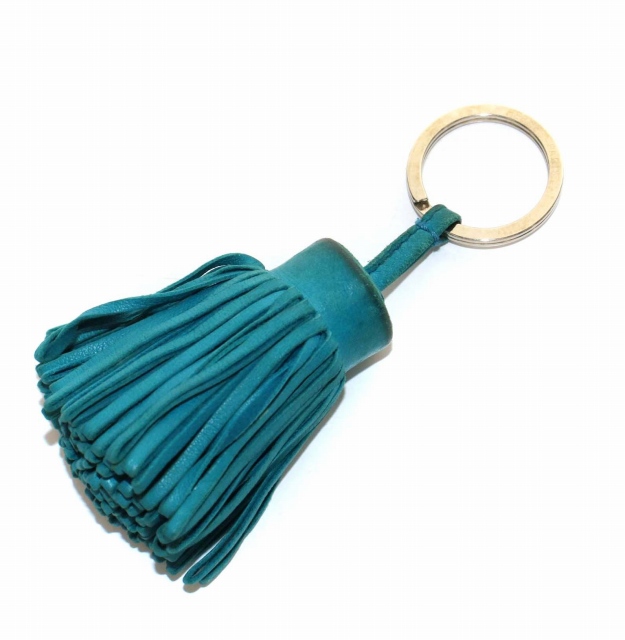 エルメス HERMES カルメン レザー タッセル チャーム キーホルダー 
