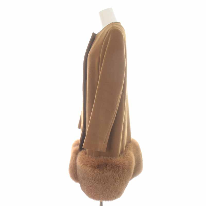 ミスアドラ MissAdora Chesty Fur Coat ノーカラーコート ミドル丈  