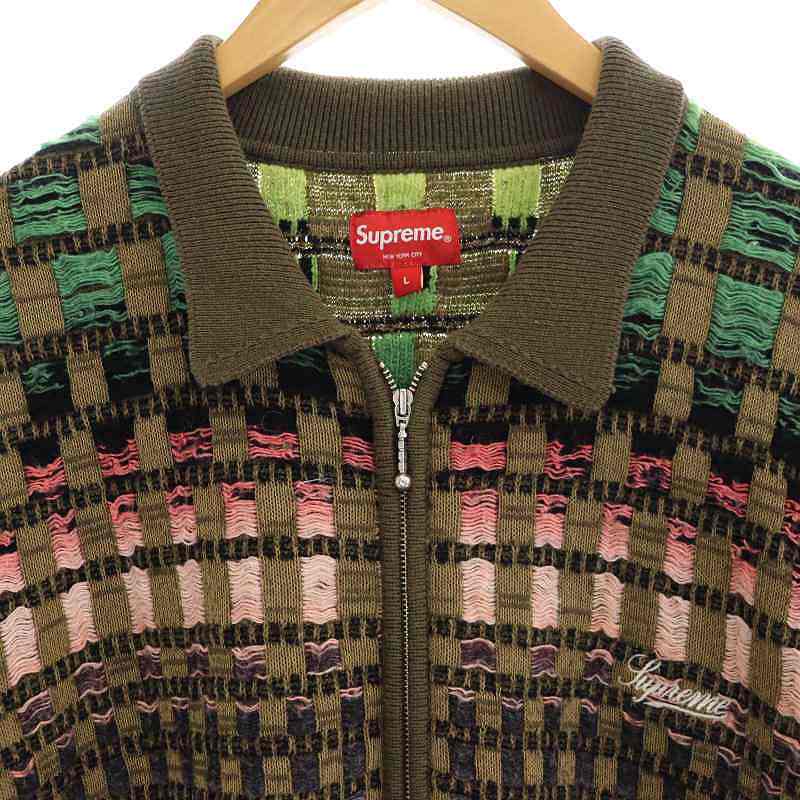 シュプリーム SUPREME 23SS Gradient Grid Zip Up Polo ニット ポロ 