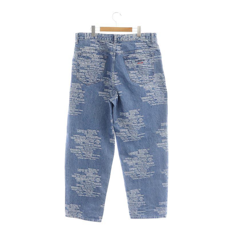 シュプリーム SUPREME 23SS Trademark Jacquard Baggy Jean デニム 
