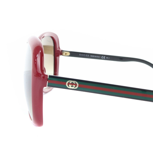 グッチ GUCCI サングラス シェリーライン 新品未使用 グッチ GUCCI シェリーライン サングラス 59□15 135 赤 レッド