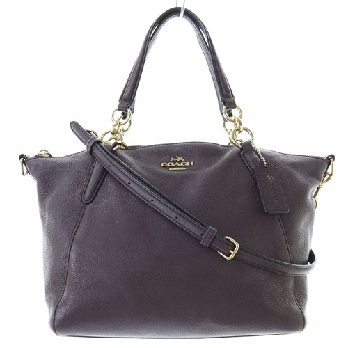 コーチ COACH ペブルドレザー スモールケーシー サッチェル 2way 