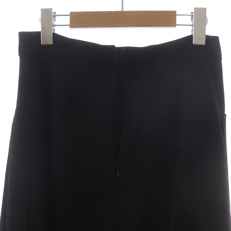 アディアム ADEAM サイドプリーツスカート ロング 4 黒 ブラック 34946  