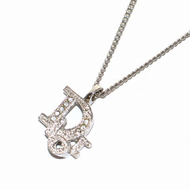 ♡Dior シルバー ロゴ ネックレス 専用ポーチ付き Christian Dior 【ブランド純正ラッピング】ディオール