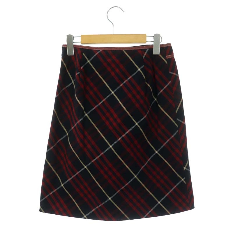 バーバリーブルーレーベル BURBERRY BLUE LABEL チェック Aライン 