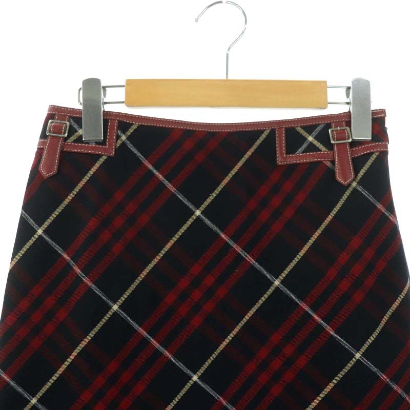 バーバリーブルーレーベル BURBERRY BLUE LABEL チェック Aライン 
