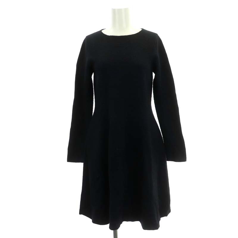 ビアンカエポカ BIANCA EPOCA ウール混 ニットフレアワンピース 長袖  