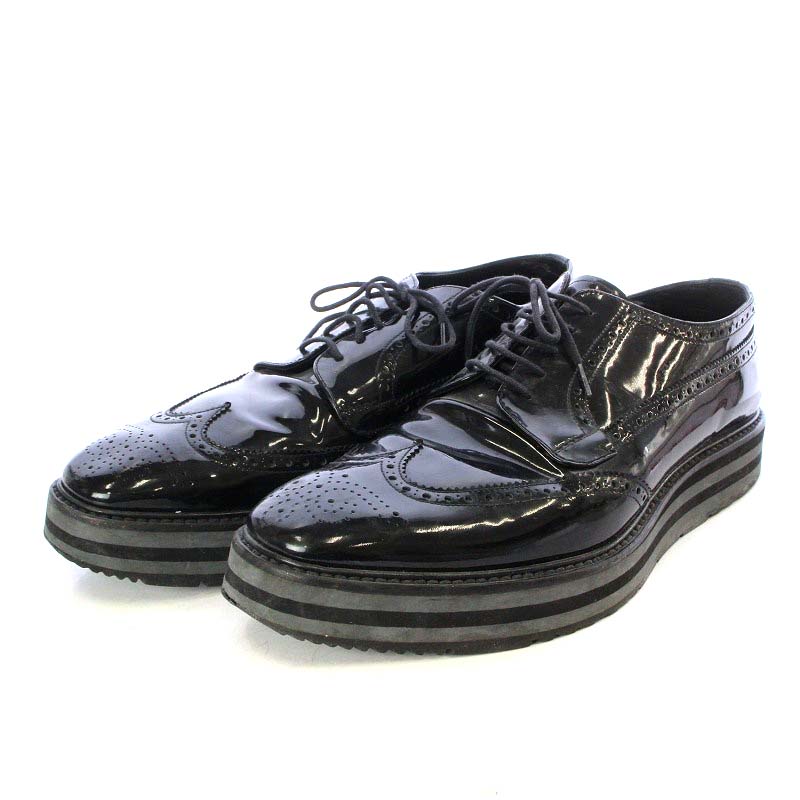 プラダ PRADA ドレスシューズ ウイングチップ プラットフォーム 