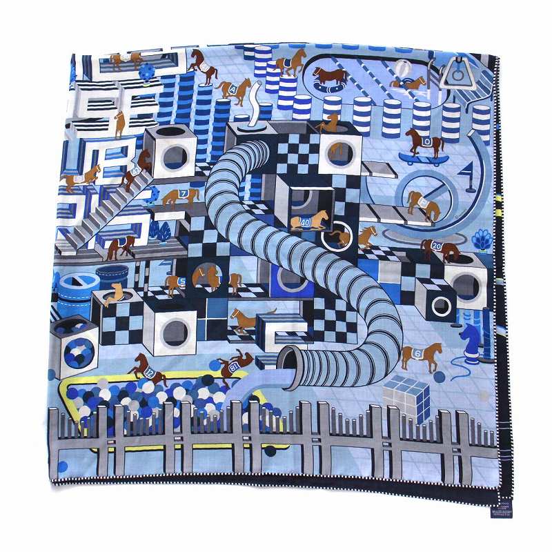 エルメス HERMES カレジェアン 140 horse club ホースクラブ スカーフ  