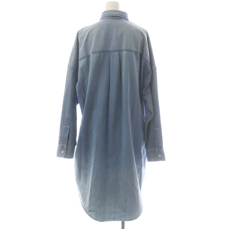 グッチ GUCCI ブローチ付き デニム シャツワンピース ロング ミモレ丈