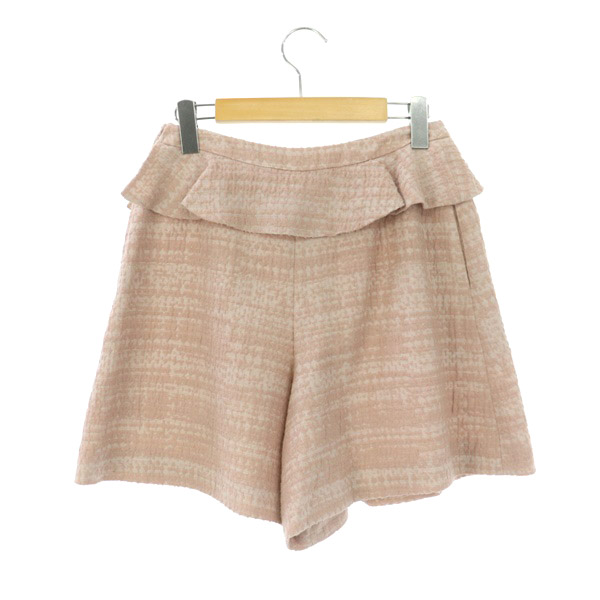 美品】ルネ-Rene-ツイードフリンジショートパンツ あく 