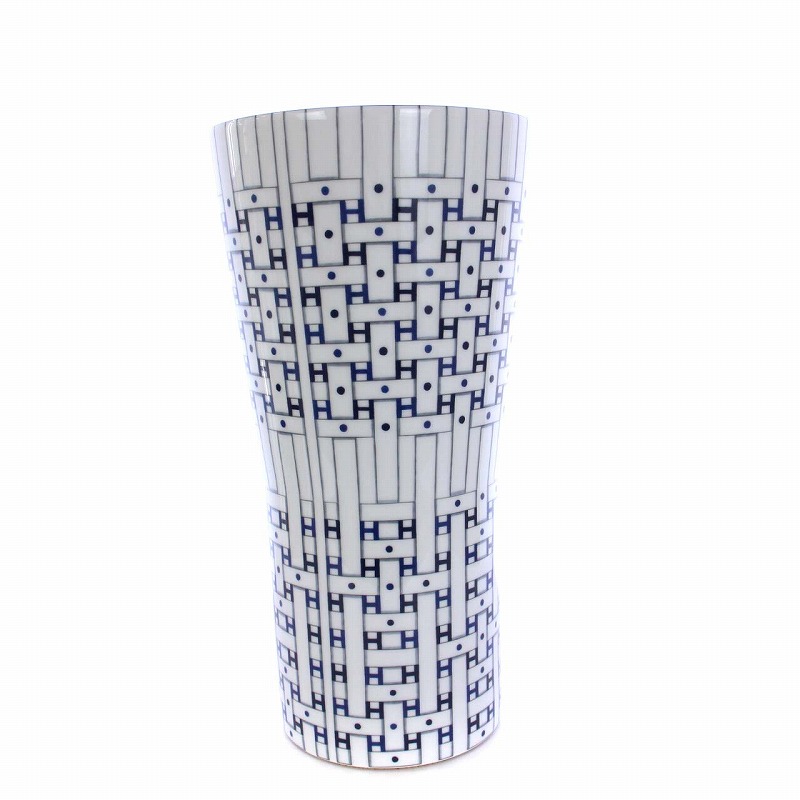 エルメス　HERMES 花瓶 エルメス HERMES Canopee Le Son du H vase medium model 花瓶