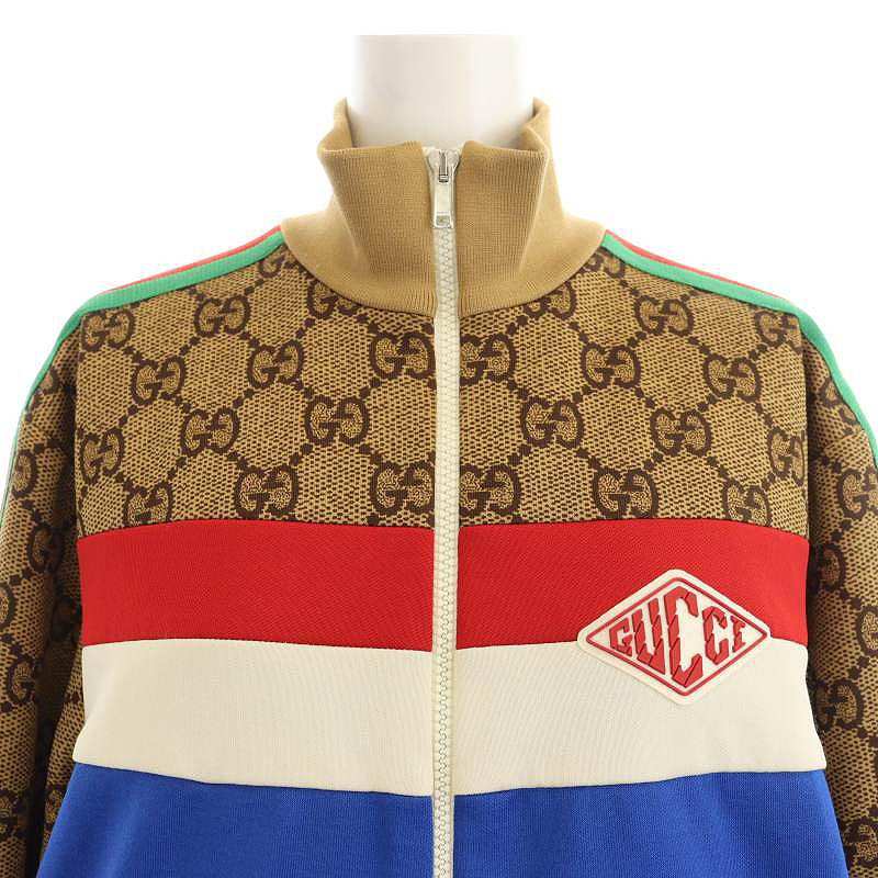 グッチ GUCCI GGテクニカルジャージ ジャケット パーカー ロゴ M 青 