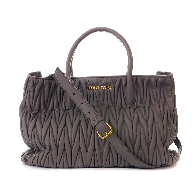 ミュウミュウ miumiu マテラッセ トートバッグ ショルダーバッグ 2way 