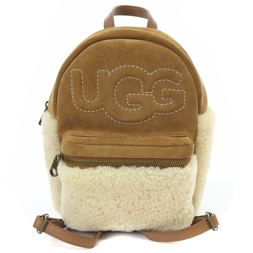 アグ オーストラリア UGG australia ボア リュックサック ロゴ 茶色 