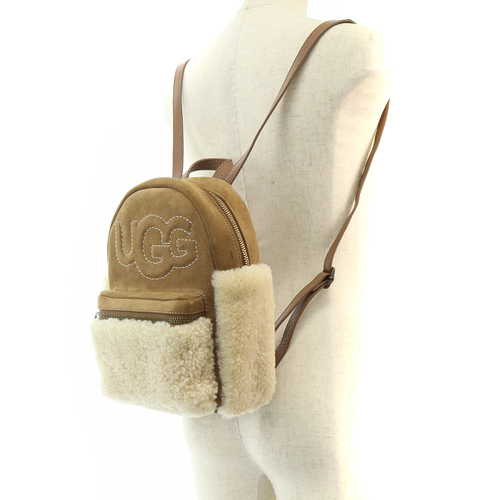 アグ オーストラリア UGG australia ボア リュックサック ロゴ 茶色 