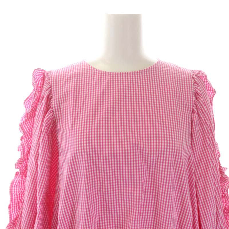 新品/未使用】完売品 フリルスリーブブラウス ピンク ヨリ yori  