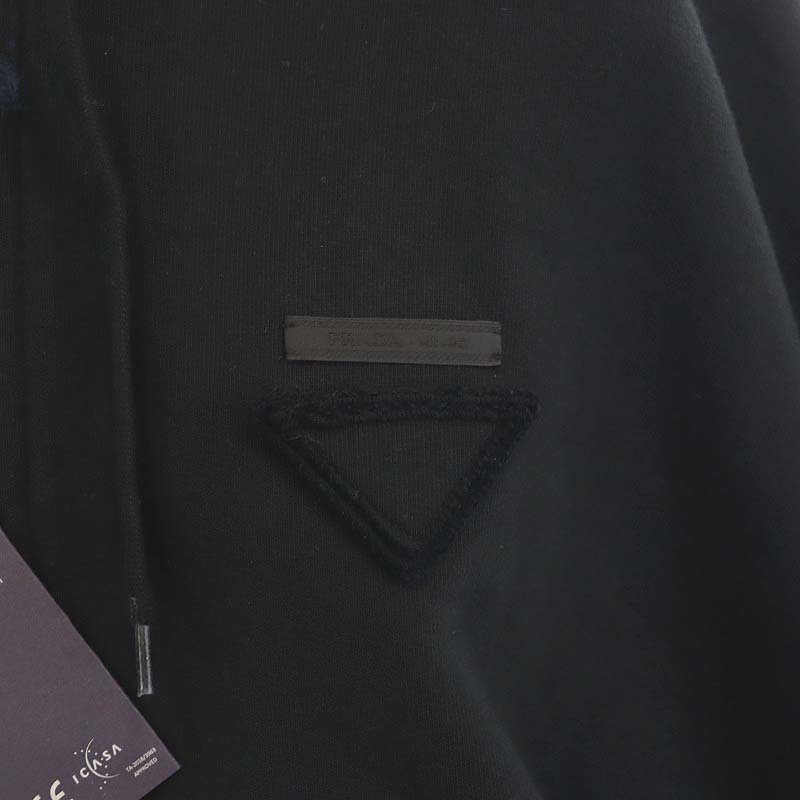 プラダ PRADA 21AW トライアングルクロップド ジップアップパーカー 