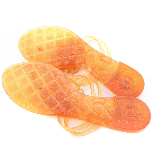 シャネル CHANEL カメリア ココマーク ラバー トング サンダル 38 24cm  