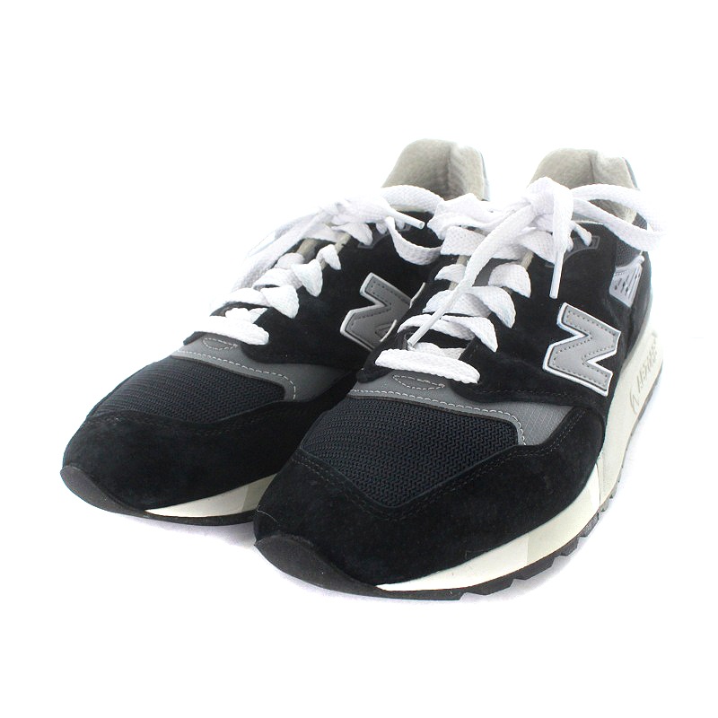 ニューバランス NEW BALANCE U998BL スニーカー スエード 27cm 黒 