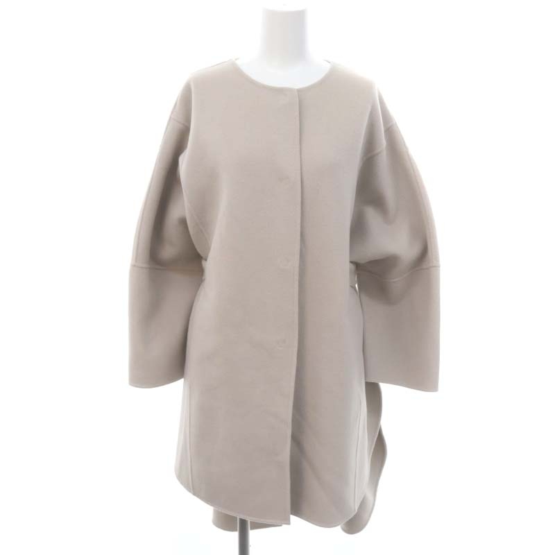 ル フィル LE PHIL 21AW ソフトウールリバーショートコート ノーカラー  