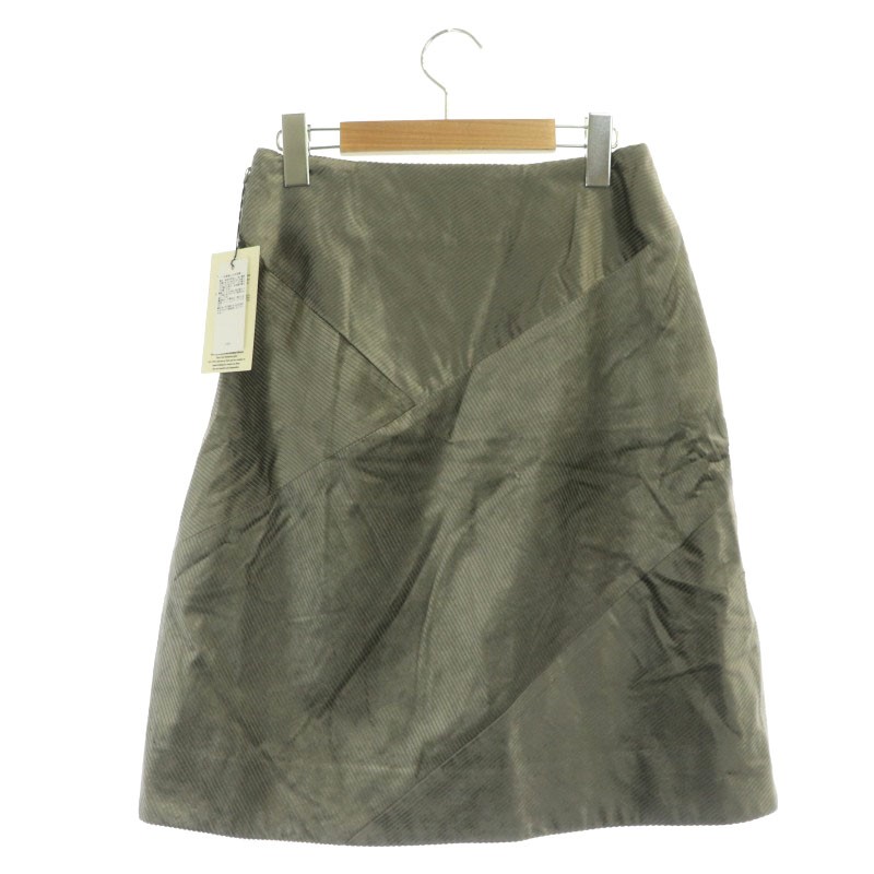 デプレ DES PRES トゥモローランド スカート タイト 膝丈 ストライプ ウール アンゴラ混 黒 茶 36 /DK26 TOMORROWLAND DES PRES デプレ フレアロングスカート デプレ DES PRES