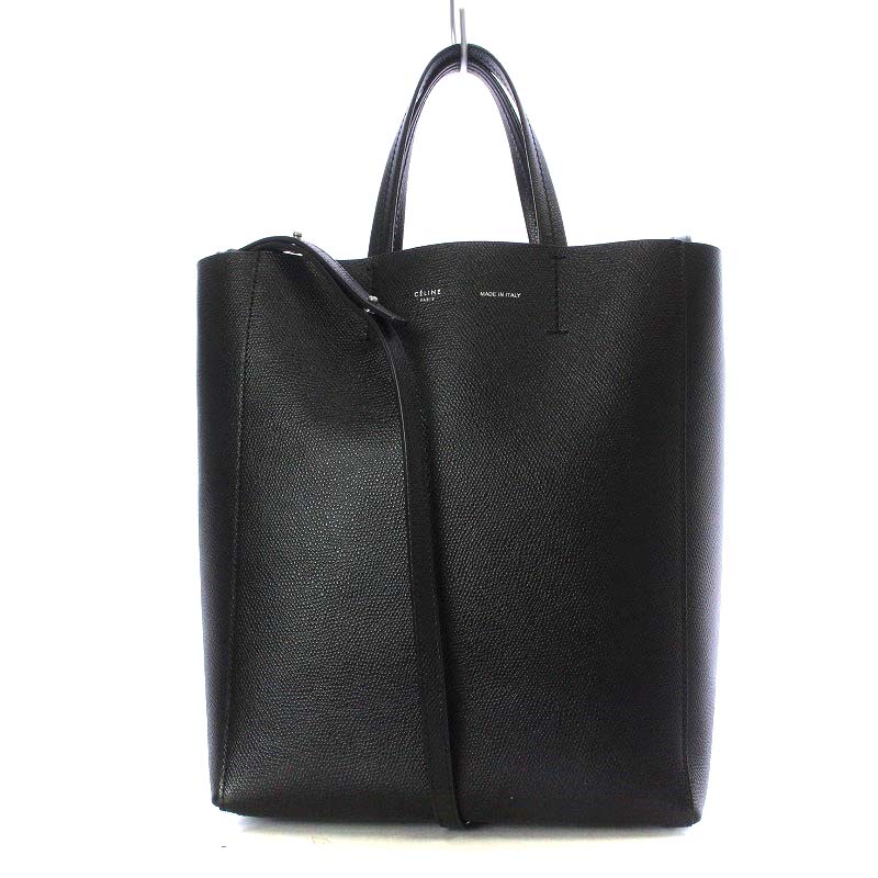 CELINE 黒 レザー トートバッグ 保存袋カバスモールバーティカル