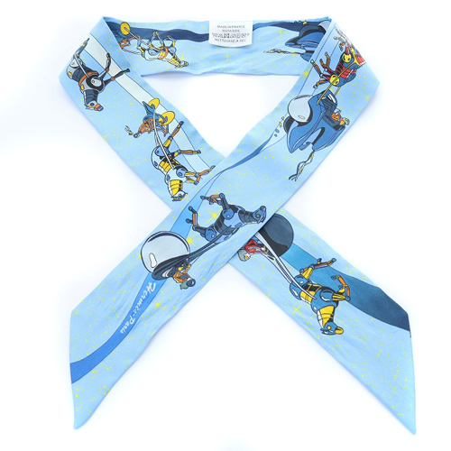 エルメス HERMES ツイリー スペース ダービー スカーフ 総柄 シルク 