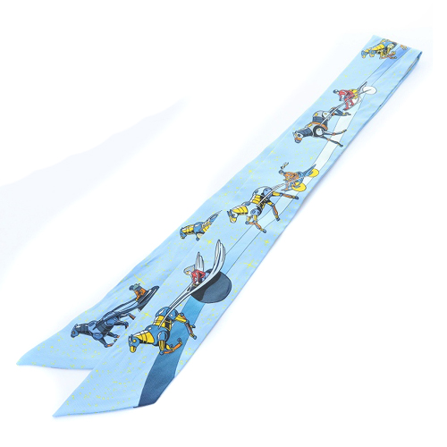 エルメス HERMES ツイリー スペース ダービー スカーフ 総柄 シルク 