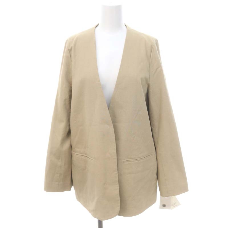 未使用品 ローレン Louren ボタンレスノーカラージャケット ブレザー 