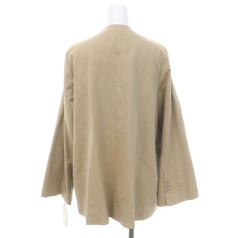 未使用品 ローレン Louren ボタンレスノーカラージャケット ブレザー 