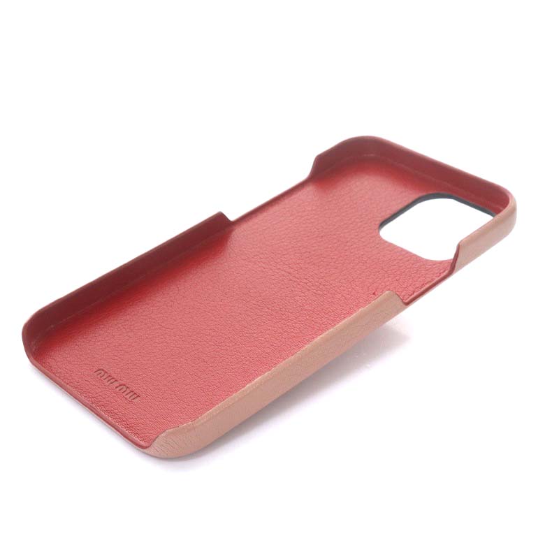 ミュウミュウ miumiu MADRAS iphone12/12pro用 アイフォンケース  