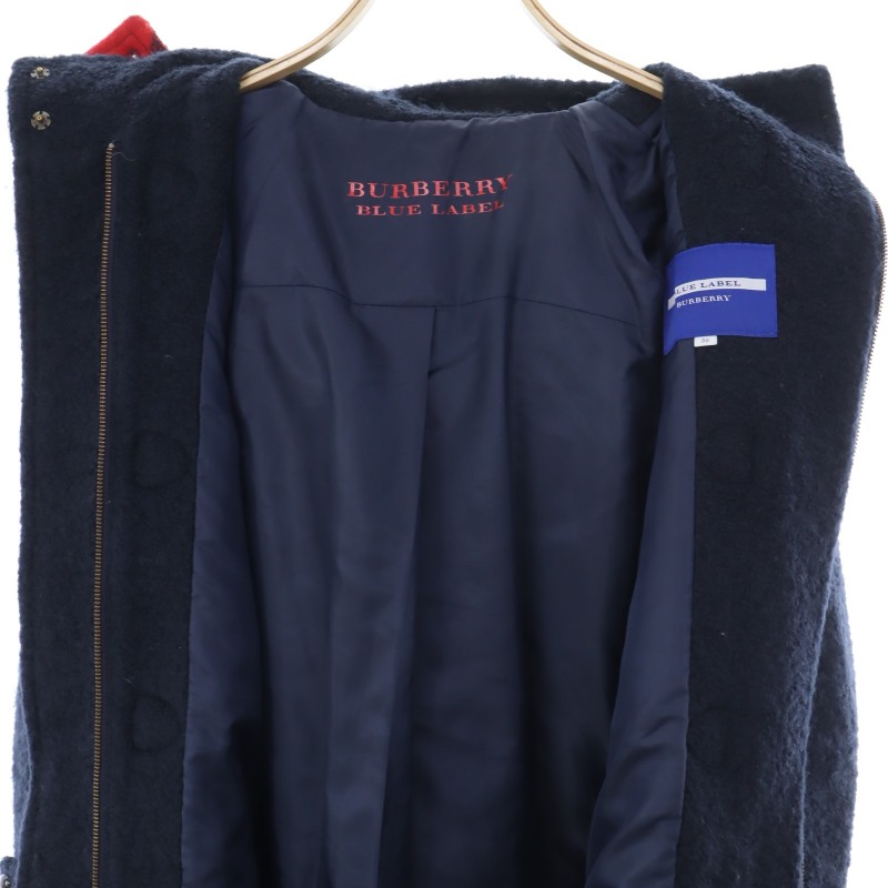 バーバリーブルーレーベル BURBERRY BLUE LABEL ダッフルコート フード