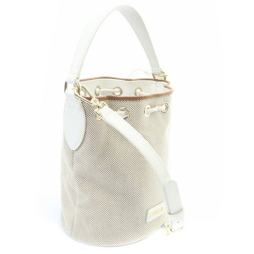 稀少 FURLA フルラ クリオ ショルダーバック 2way 巾着 キャンバス