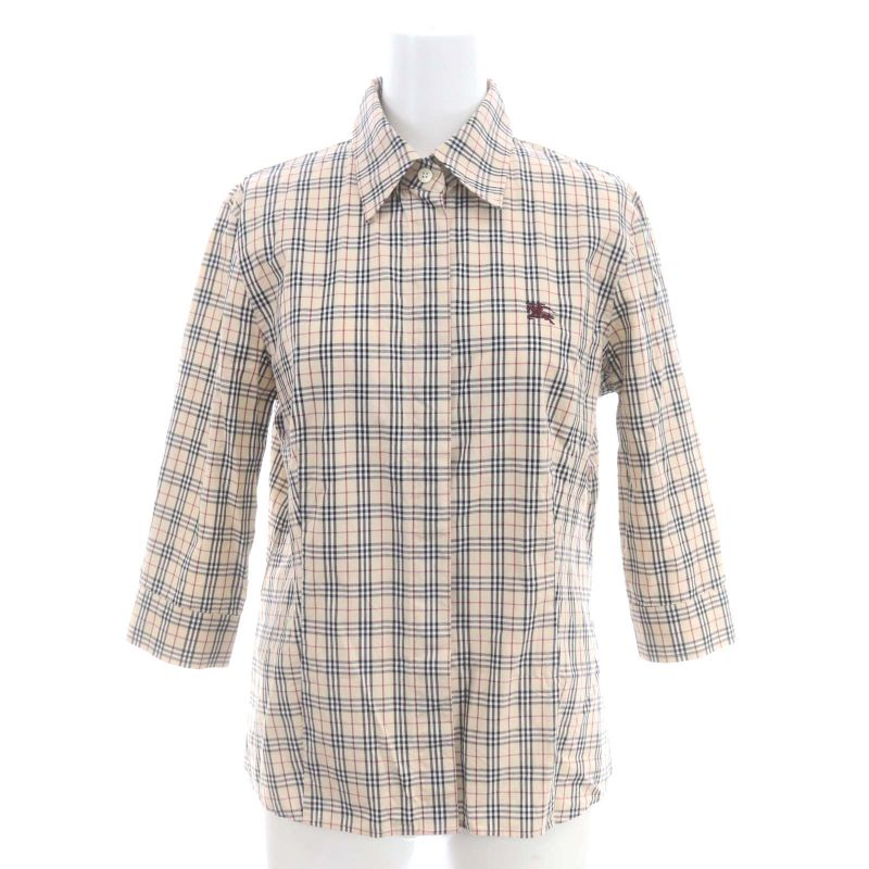 バーバリーブルーレーベル BURBERRY BLUE LABEL ノバチェック 七分袖 